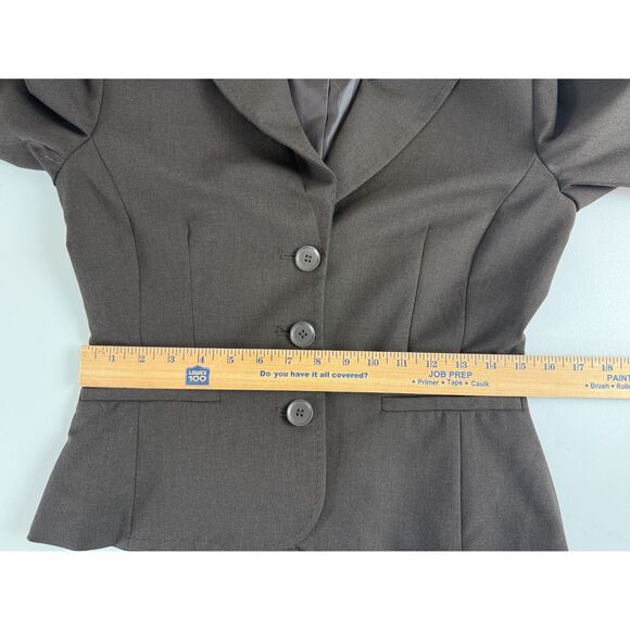 The Limited Women's Dark Brown Blazer Suit Jacket Polyester Rayon Stretch Size 4 - Picture 9 of 12